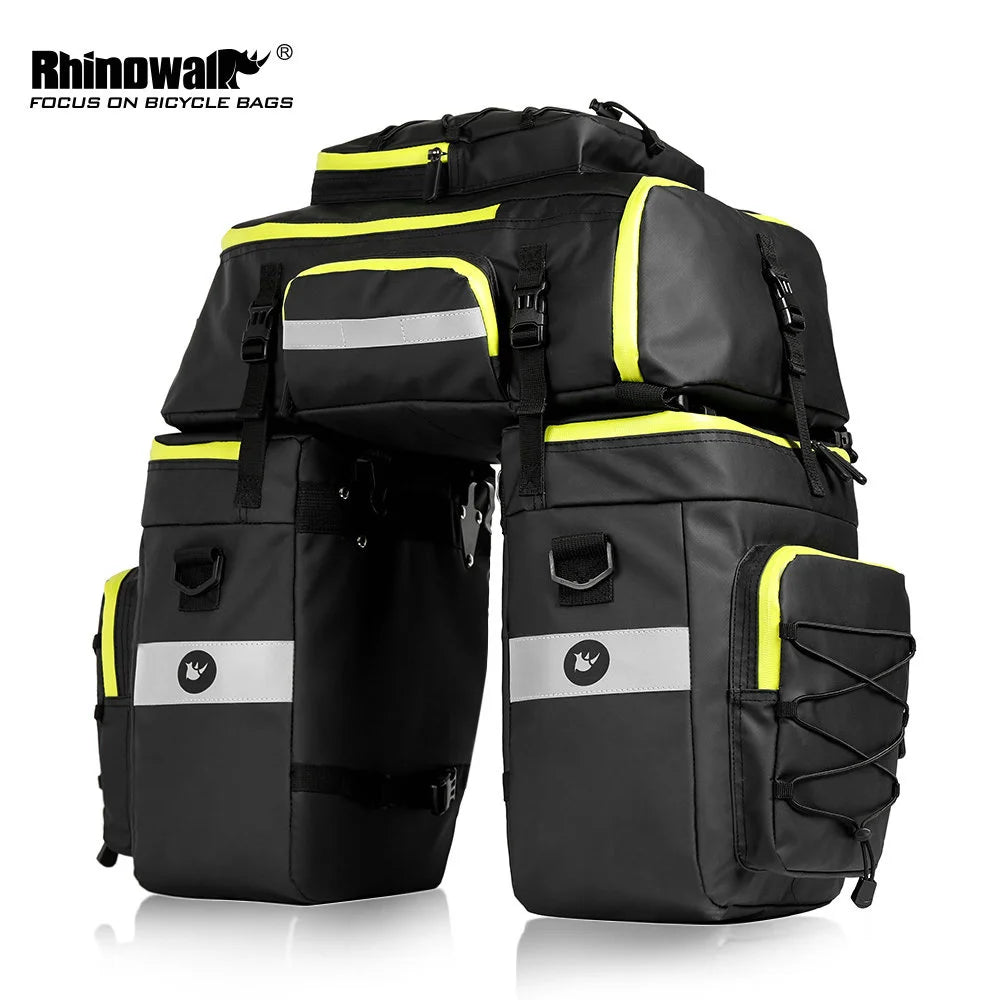 RHINOWALK Mountain Road Bicycle Bike 3 in 1 Trunk Bags Cycling Double Side Rear Rack Tail Seat Pannier Pack Luggage Carrier
