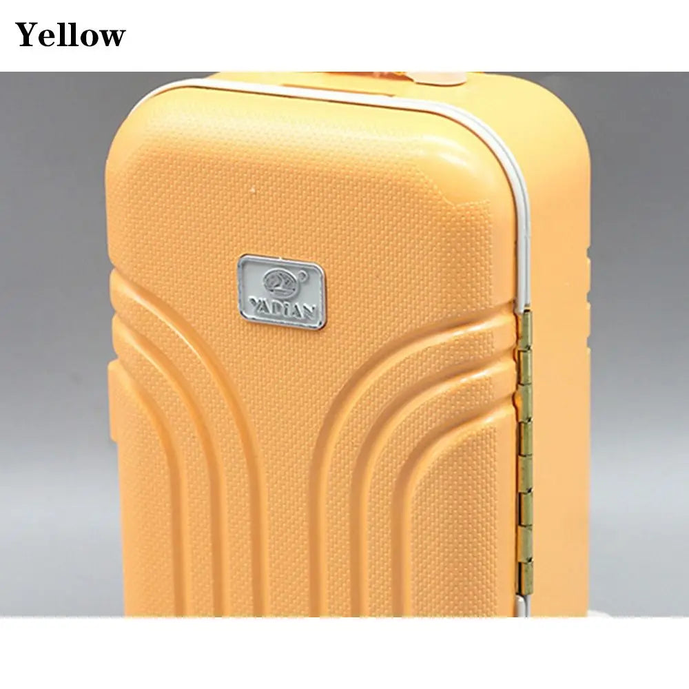 Dollhouse Decor Business Rolling Luggage Miniature  Suitcase  Trolley Travel Case For 1/4 1/6 Dolls