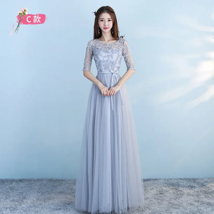 Long Blue Maids Dr Ele A-Line Skirt Wedding Par Fem Friend Gown Bridalmaid Outfit Summer Formal Women's Dr