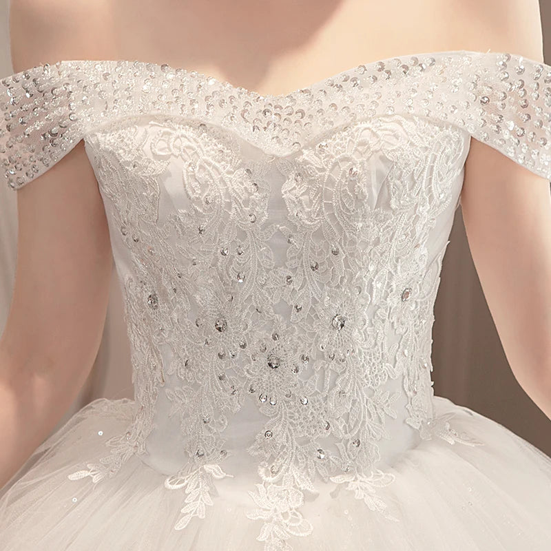 PRXD-625#Wedding Dress Wholesale Lace up Embroidery Bride Marriage Dresses White Ball Gown Factory Christmas Carnival Plus Size