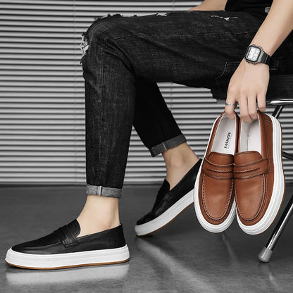 Brogues Hand-Cut Leather Uppers Semi-Formal Shoes slip on fashion breathable shoes