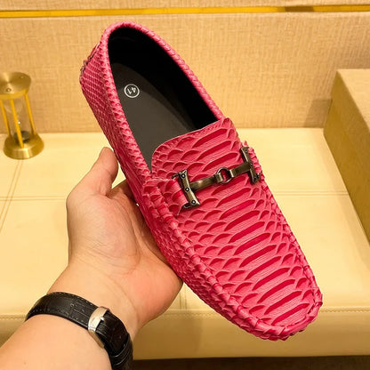Handmade Business Loafers Classic Leather Casual Shoes Breathable Men Driving Shoes Fashion Moccasins Leisure Walk Slip on Flats