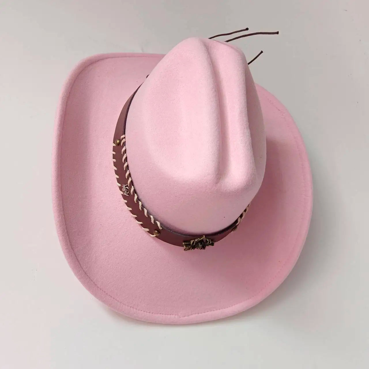 Cowboy hat cow head accessories cowboy hat monochrome felt hat men and women big brim outdoor hat knight hat