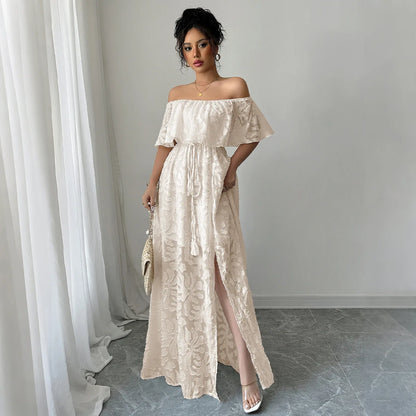 Elegant Women’s Dress 2026 Summer White Long Dress Women Cover-Ups Outfits Vestido Blanco Ibicenco Mujer Female Clothing