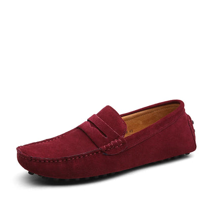 Men's Casual Fashion Genuine Leather Loafers Moccasins Slip-On Driving Shoes 38-50 Size Range Male Flats Comfort Footwear