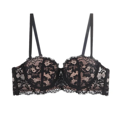 Women 1/2 Cup Lace Bra Sexy Floral Underwire Underwear Ladies Push Up Bras Female Comfortable Bra Half Cup Brassiere Lingerie