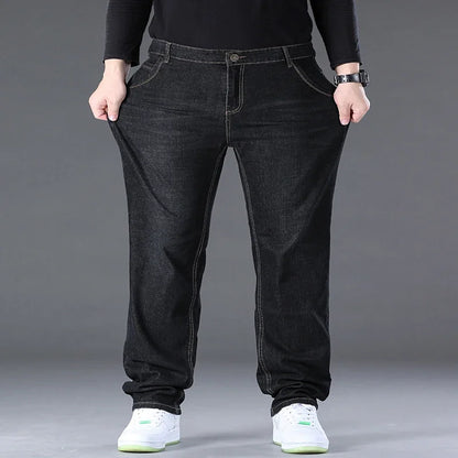 Blue Jeans Men Big Size 48 50 Denim Pants Large Size Pants for 45-150kg Jeans Hombre Wide Leg Jeans Pantalon Homme