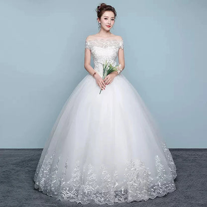 PRXD-625#Wedding Dress Wholesale Lace up Embroidery Bride Marriage Dresses White Ball Gown Factory Christmas Carnival Plus Size