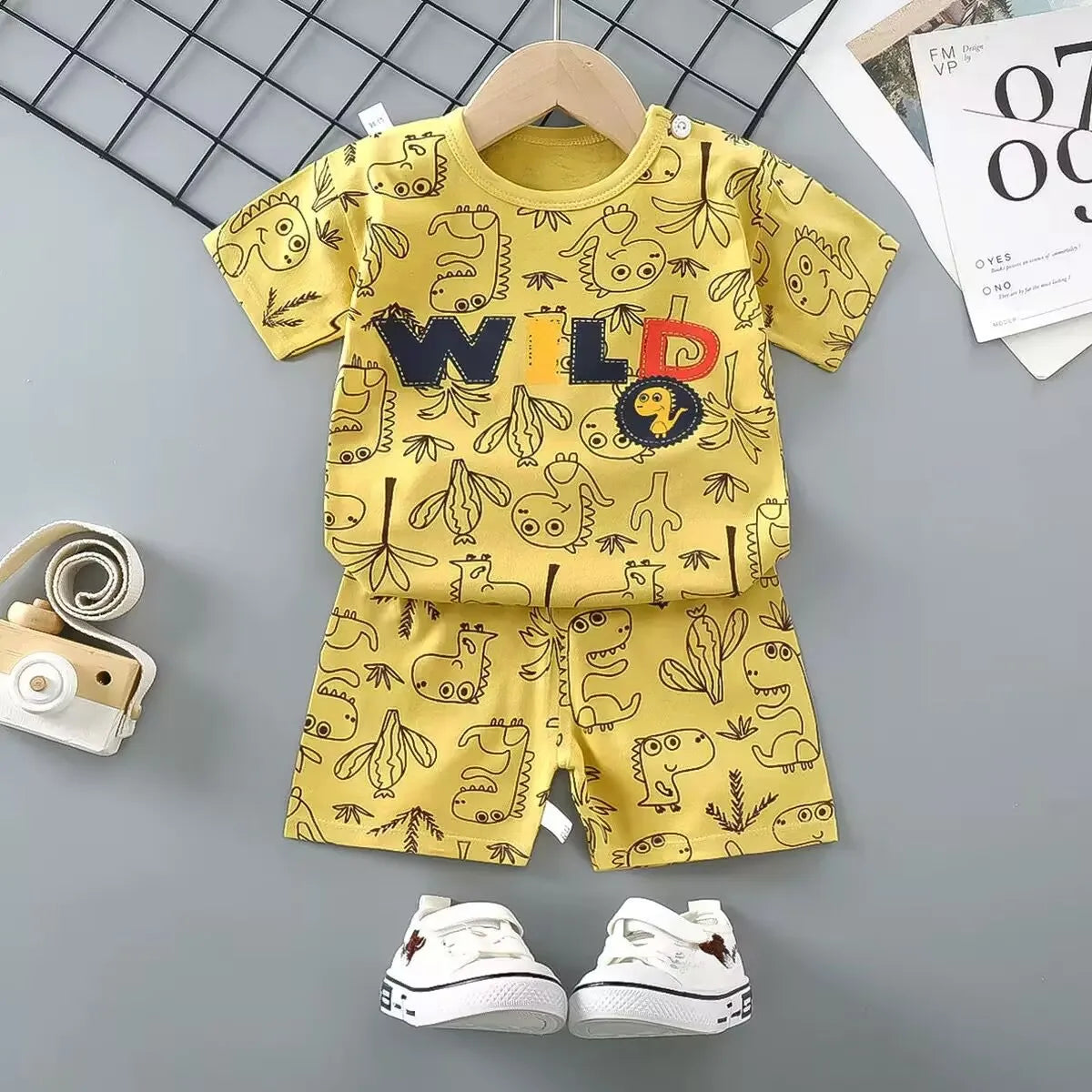 Summer Cartoon Boys Clothes Suit Set for Kids 1-4 Years Fashion Leisure Boy's Outfit 2025 Trendy Kids' Clothing