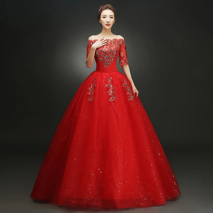 PRXD-625#Wedding Dress Wholesale Lace up Embroidery Bride Marriage Dresses White Ball Gown Factory Christmas Carnival Plus Size