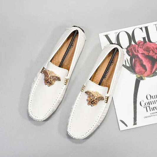 british man loafers shoes brand fashion patent leather man loafers slip on shine casual shoes