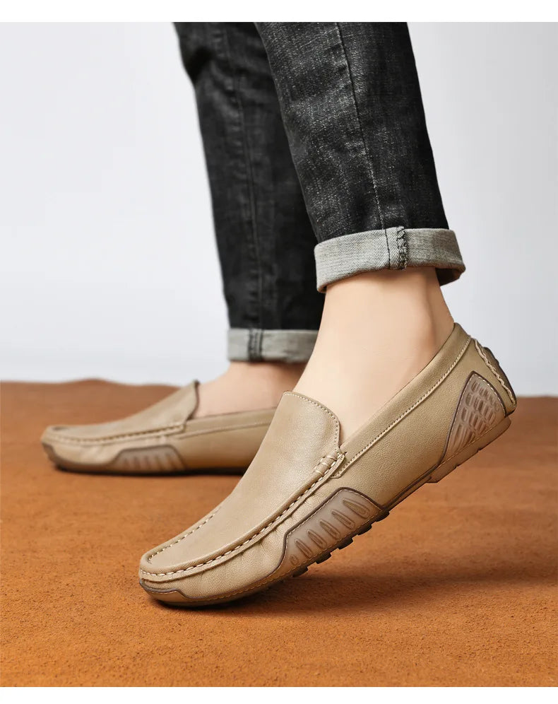Loafers Men Luxury Brand Shoes Leather Casual Italian Shoes Men's Moccasins Mocassin Homme Mocasines Hombre Slip-ons Loafer