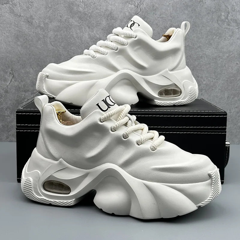 Men Shoes Designer Luxury Platform Casual Sneakers 2025 Fashion Breathable Shoes Men Fashion Height Increasing Comfortable Shoes