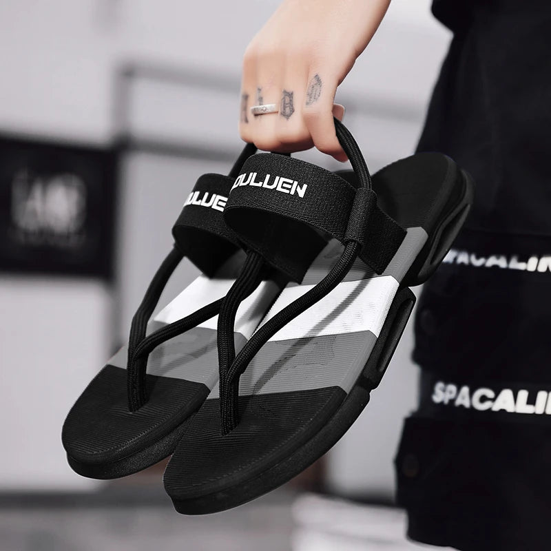 Summer Men Slippers ankle wrap shoes slip-resistant slide sandals male slippers beach Water Shoes Zapatos Hombre