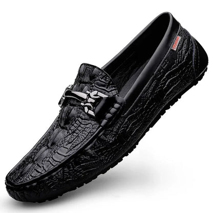 Moccasins plus Size 45 46 47 Business Crocodile Pattern Loafers Men's Real Cow Business Men's Shoes
