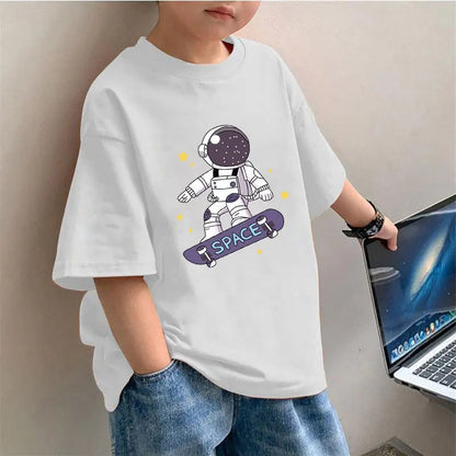 The New Summer Boys' Short-sleeved T-shirt Is A Trendy Trend in Children's Summer Wear Boys Clothes Kids Clothes