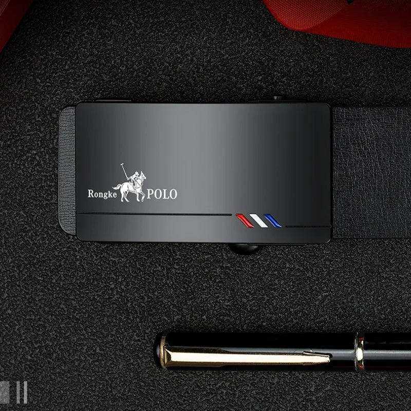 Oyifan Black Belt Men, Genuine Leather Dress Designer Belts for men, Fashion Slide Ratchet Click Casual Mens Belt for Jeans