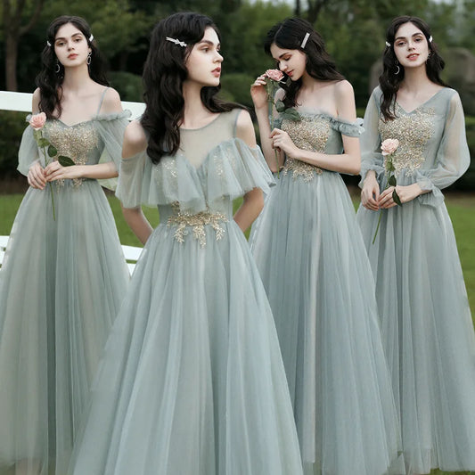 Spring 2024 Maids of  Dr Ele een Fairy T Wedding Banquet Long Skirt Women's Friend Maids of  Outfit