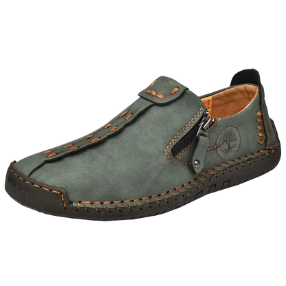 100% Cowhide Men'S Large Size 48 Hand-Sewn Casual Fashionable Leather Shoes, Loafers, Breathable Walking Casual Men'S Shoes