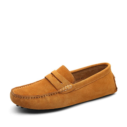 Men's Casual Fashion Genuine Leather Loafers Moccasins Slip-On Driving Shoes 38-50 Size Range Male Flats Comfort Footwear