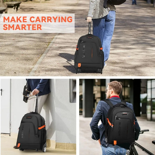 Trolley Backpack Carry-on Luggage WaterProof Travel Laptop Backpack With Wheels Rolling Luggage Wheeled Backpack for Business