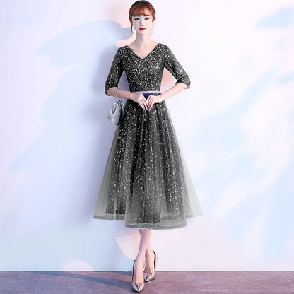 Starry  Evening Gown Women's Faionable Winter Performance Chorus Dr Fairy Aosphere Host Ele Sle New 2026