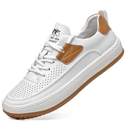 Men Genuine Leather Summer Shoes Outdoor Sneakers Fashion Skateboard Shoes Men Sports Shoes  Comfortable Men Shoes