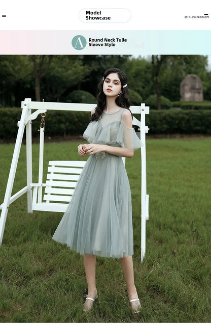 Spring 2024 Maids of  Dr Ele een Fairy T Wedding Banquet Long Skirt Women's Friend Maids of  Outfit