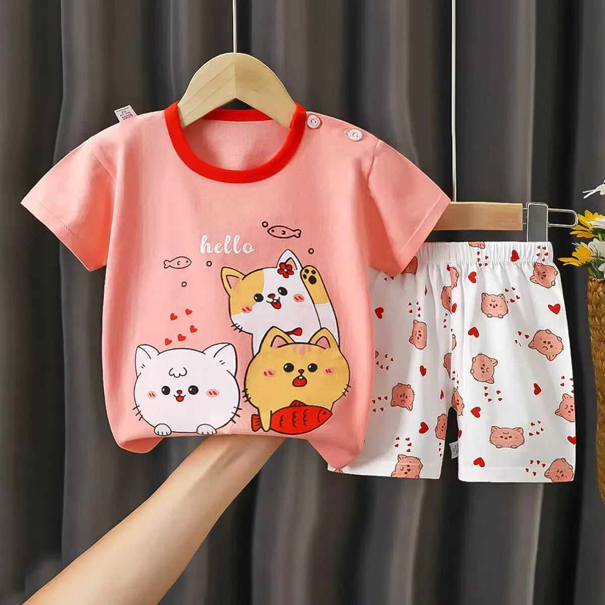 Summer Cartoon Boys Clothes Suit Set for Kids 1-4 Years Fashion Leisure Boy's Outfit 2025 Trendy Kids' Clothing
