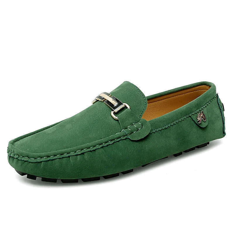 Elegantes Men Loafers Soft Moccasins Spring Autumn Male Leather Shoes Men Slip on Flats Lightweight Driving Shoes New Lazy Shoes