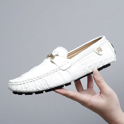 Men's Driving Shoes Bean Bean Slip-On Casual Shoes Couple Matching One-Touch Loafers Unisex Comfortable Footwear