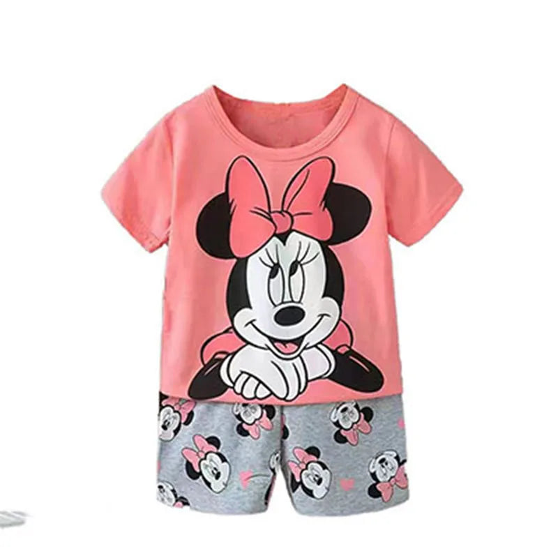 Summer Cartoon Boys Clothes Suit Set for Kids 1-4 Years Fashion Leisure Boy's Outfit 2025 Trendy Kids' Clothing