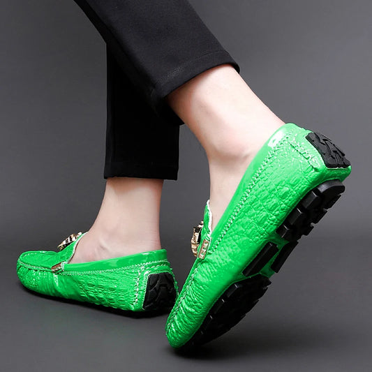 Summer Accessible Luxury Casual Handmade Men's Beanie Shoes Trendyy K-Style 2025 New Versatile British Personalized Lazy Shoes Loafers