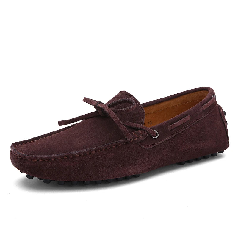 Ultra-light  Suede Leather Men's Loafers Solid Color Walking Shoes Soft-Soled Comfy Man Drive Flats Men Casual Shoes Moccasins