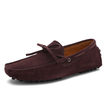 Ultra-light  Suede Leather Men's Loafers Solid Color Walking Shoes Soft-Soled Comfy Man Drive Flats Men Casual Shoes Moccasins