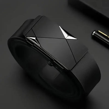 Stylish Men's PU Leather Belt - Fashion Belts for Daily Life, Leisure, Party, Festival, Work, and Business Automatic Buckle