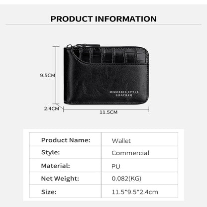 New Brand Leather Men’s Wallet Luxury Mens Purse Male Zipper Card Holders with Coin Pocket Wallets Gifts for Men Money Bag