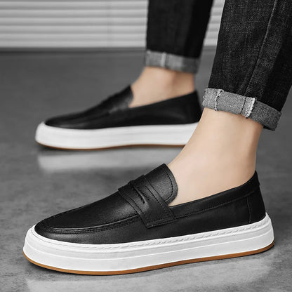Brogues Hand-Cut Leather Uppers Semi-Formal Shoes slip on fashion breathable shoes