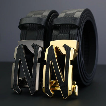 Men's Fashion Plaid Buckle Waist Belt Casual Business Party Accessory Daily Matched Elegant Belt Birthday Gift