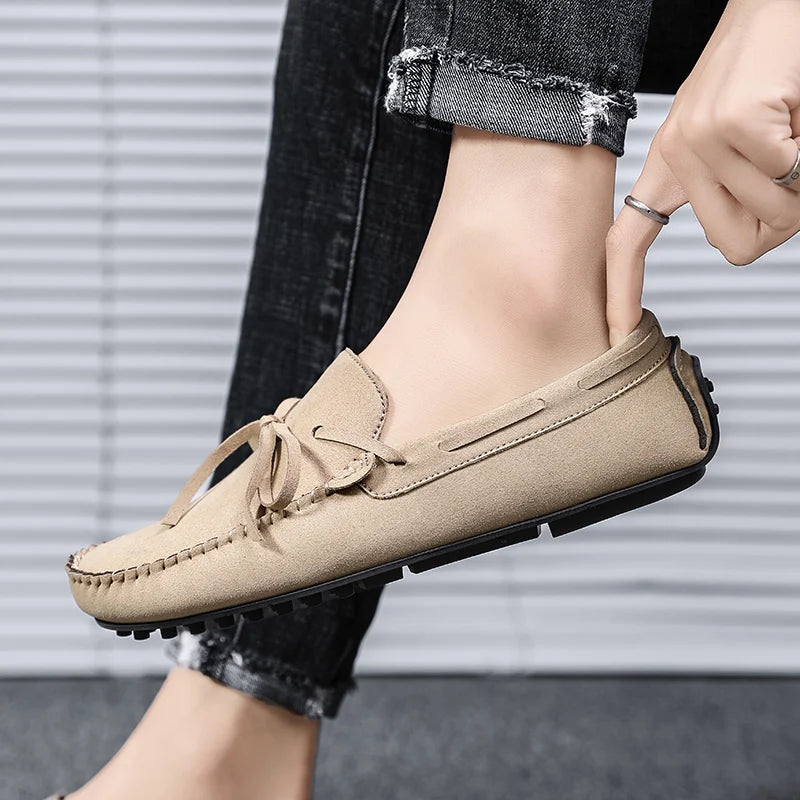 Trend Suede Men Casual Shoes Breathable Comfort Slip-on Mens Driving Shoes Fashion Men Lazy Shoes Luxury Brand Loafers Moccasins