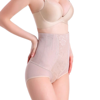 High Waist Flat Belly Panties Women Tummy Control Underpants Postpartum Shapewear Waist Trainer Slimming Briefs Shaper Bodysuit