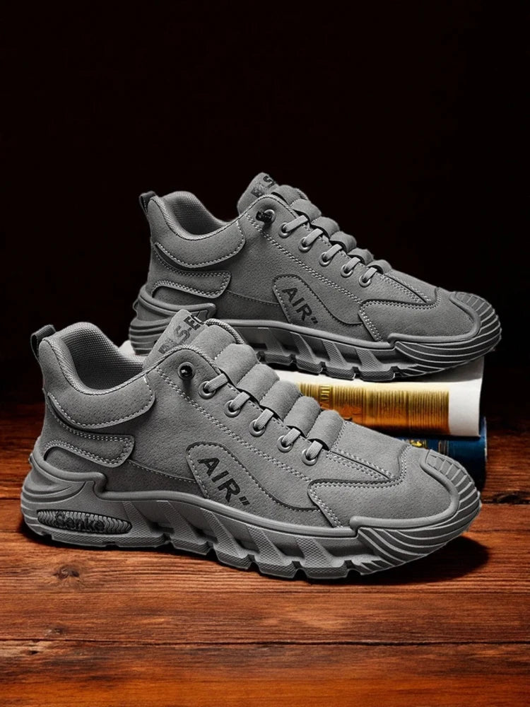Men's Casual Sport oes Waterproof Non-Slip Wear-Resistant Construction Site Work oes Easy-To- Wear Slip-On Heightening