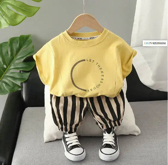 Summer Fashion Baby Boy Clothes Sets T-shirt + Pants 1-4T Toddler Casual Clothing Suits Children Kids Boys Outfits Suit