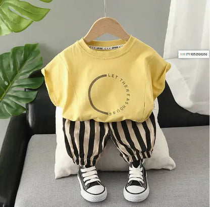 Summer Fashion Baby Boy Clothes Sets T-shirt + Pants 1-4T Toddler Casual Clothing Suits Children Kids Boys Outfits Suit