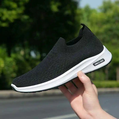 Men's Autumn New Knitted Sos oes Breathable Lazy oes Middle-Aged And ly Casual Single oes Park Walking oes