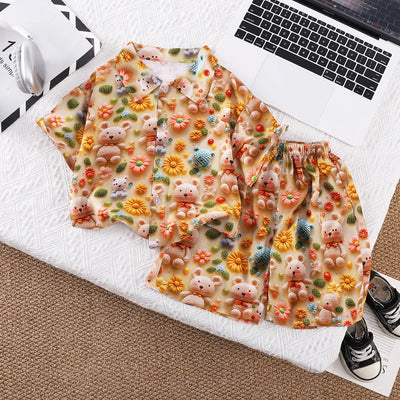 Summer boys' Shorts Sets 3D printed short-sleeved shirts and pants 2piece Suits NEW Fashion Boys Clothes Holiday