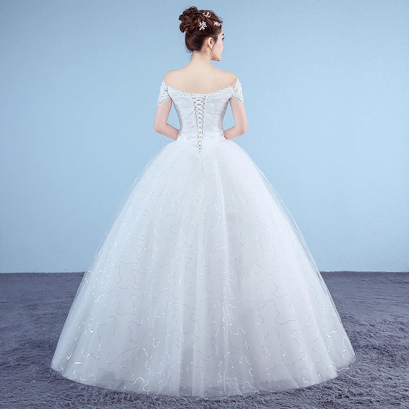 PRXD-625#Wedding Dress Wholesale Lace up Embroidery Bride Marriage Dresses White Ball Gown Factory Christmas Carnival Plus Size