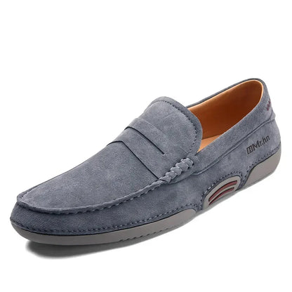 Men Moccasin Loafers slip on Casual Genuine Leather Driving Shoes outdoor Boat Shoes cow suede leather Moccasins For Man 896