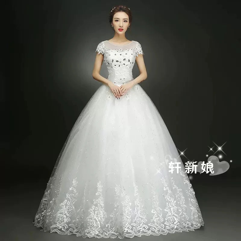 PRXD-625#Wedding Dress Wholesale Lace up Embroidery Bride Marriage Dresses White Ball Gown Factory Christmas Carnival Plus Size
