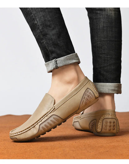 Loafers Men Luxury Brand Shoes Leather Casual Italian Shoes Men's Moccasins Mocassin Homme Mocasines Hombre Slip-ons Loafer